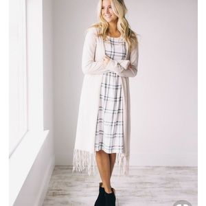 Roolee Plaid Midi Dress with Pockets